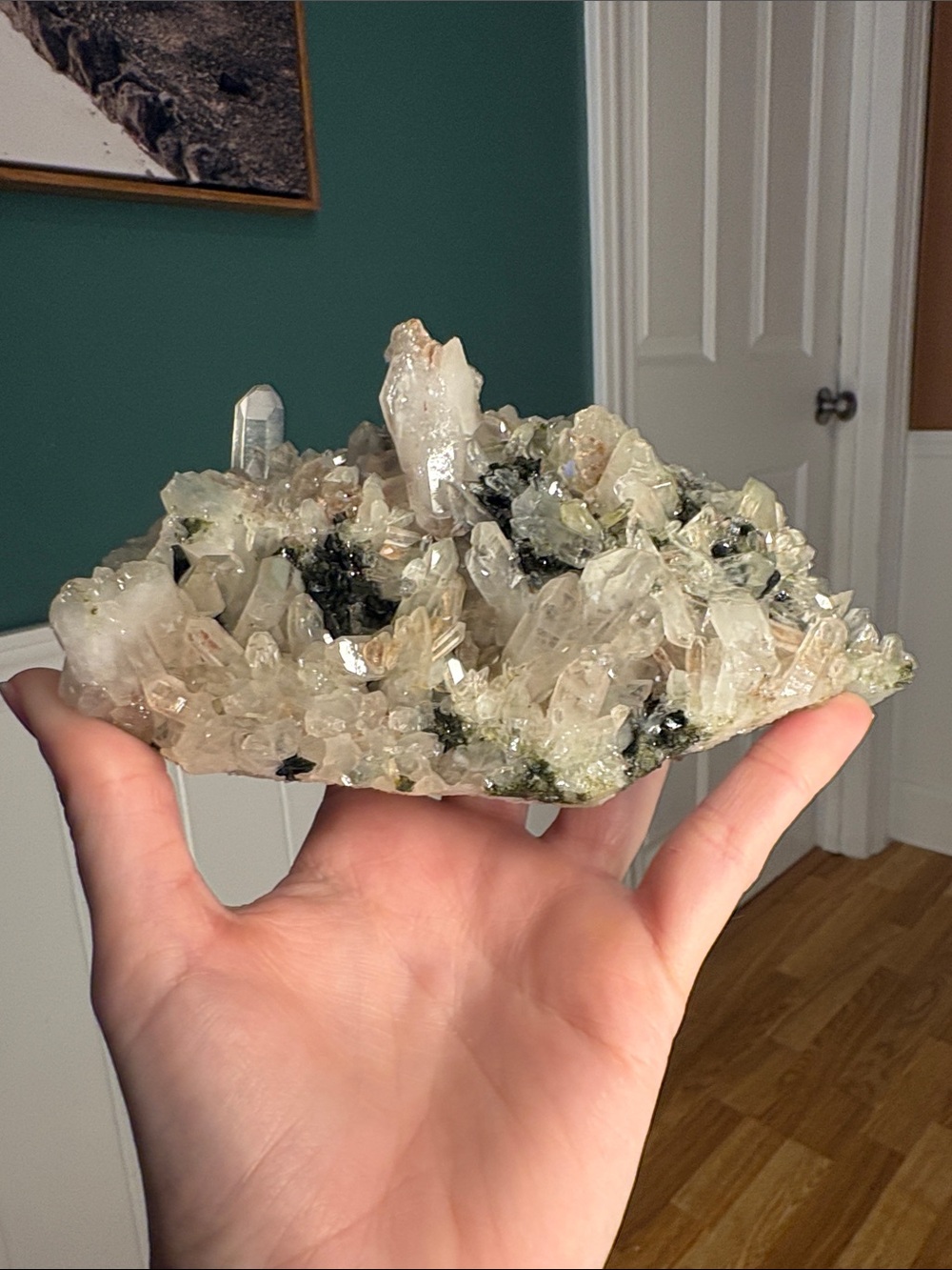 Clear Quartz with Epidote